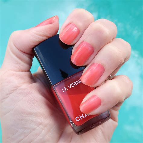 chanel nail polish watermelon|Chanel nail polish for runway.